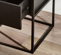 Universal Black 1 Drawer Bedside Table