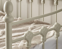 Versailles Stone White Metal Guest Day Bed - 3ft Single