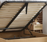 Westbrook Oak Wooden Platform Ottoman Storage Bed