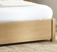 Westbrook Oak Wooden Platform Ottoman Storage Bed