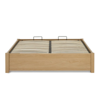 Westbrook Oak Wooden Platform Ottoman Storage Bed