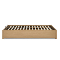 Westbrook Oak Wooden Platform Ottoman Storage Bed