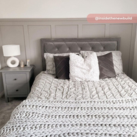 Woodbury Grey Velvet Fabric 4 Drawer Storage Bed