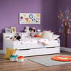Grace White Wooden Day Bed with Guest Bed Trundle