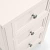 Maine White 3 Drawer Wooden Bedside Table