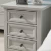 Maine Dove Grey 3 Drawer Wooden Bedside Table