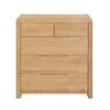 Curve Oak 3+2 Drawer Wooden Chest