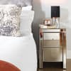 Seville Mirrored 2 Drawer Bedside Table