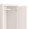 Maine Surf White 3 Door Wooden Combination Wardrobe