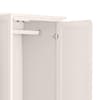 Maine White 3 Door Wooden Combination Wardrobe