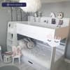 Orion White Bunk Bed with 2 Noah Mattresses Included