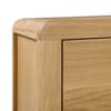 Curve Oak 3 Drawer Wooden Bedside Table