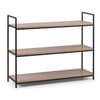 Tribeca Oak Wooden and Metal Low Bookcase