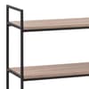 Tribeca Oak Wooden and Metal Low Bookcase