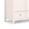 Maine Surf White 3 Door Wooden Combination Wardrobe