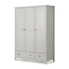 Maine Dove Grey 3 Door Wooden Combination Wardrobe