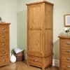 Woburn Oak Wooden 1 Door 1 Drawer Wardrobe