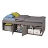 Arctic Grey Wooden Low Sleeper Storage Bed