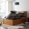 Francis Oak Wooden Ottoman Storage Bed