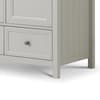 Maine Dove Grey 3 Door Wooden Combination Wardrobe