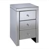 Seville Mirrored 3 Drawer Bedside Table