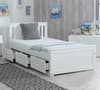 Mission White Wooden Storage Bed