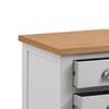 Richmond Grey and Oak 3 Drawer Wooden Bedside Table