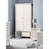 Maine White 2 Door Wooden Combination Wardrobe