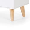 Alicia White and Oak 2 Drawer Wooden Bedside Table