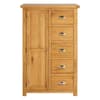 Woburn Oak Wooden 1 Door 5 Drawer Wardrobe