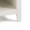 Salerno Ivory and Oak Wooden 1 Drawer Bedside Table