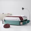 Duck Egg Blue Fabric Divan Bed