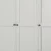 Maine Dove Grey 3 Door Wooden Combination Wardrobe