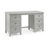 Maine Dove Grey Wooden Double Pedestal Dressing Table