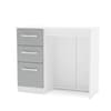 Lynx White and Grey 3 Drawer Dressing Table