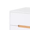 Alicia White and Oak 2 Drawer Wooden Bedside Table