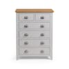 Richmond Grey and Oak 4+2 Drawer Wooden Chest