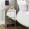 Seville Mirrored 2 Drawer Bedside Table