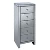 Seville Mirrored 5 Drawer Narrow Chest