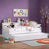 Grace White Wooden Day Bed with Guest Bed Trundle