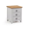 Richmond Grey and Oak 3 Drawer Wooden Bedside Table