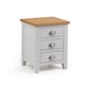 Richmond Grey and Oak 3 Drawer Wooden Bedside Table