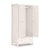 Maine Surf White 2 Door Wooden Combination Wardrobe