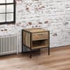 Urban Rustic 1 Drawer Bedside Table