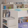 Bibop White Wooden Bunk Bed with Underbed Storage Drawer