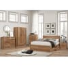 Stockwell Rustic Oak Wooden 2 Door Combination Wardrobe