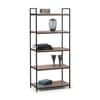 Tribeca Oak Wooden and Metal Tall Bookcase