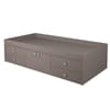 Arctic Grey Wooden Low Sleeper 4 Drawer Storage Bed Frame - 3ft Single