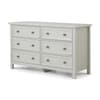 Maine Dove Grey 6 Drawer Wooden Wide Chest