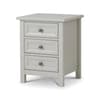 Maine Dove Grey 3 Drawer Wooden Bedside Table